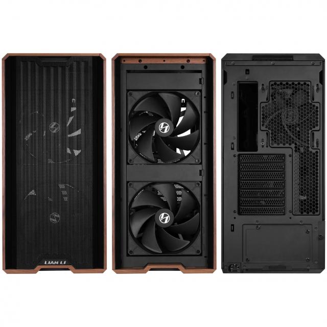 Кутия Lian-Li LANCOOL 217 Mid-Tower, Tempered Glass, Wood-Black 