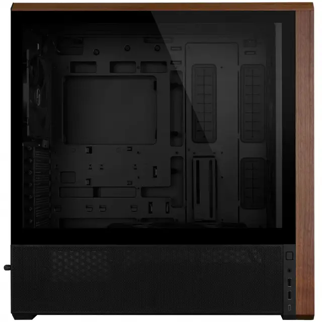 Кутия Lian-Li LANCOOL 217 Mid-Tower, Tempered Glass, Wood-Black 