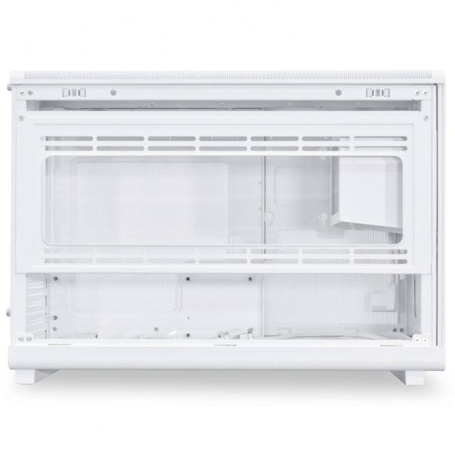 Кутия Lian Li DAN A3-mATX Wood Edition White, Tempered Glass, Micro Tower 