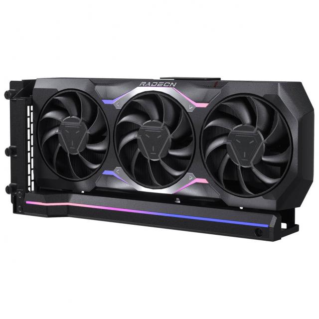 Phanteks Premium PCIe Gen 5 Vertical GPU Bracket, DRGB, with PCIe 5.0 Riser Cable - 220mm, Black 