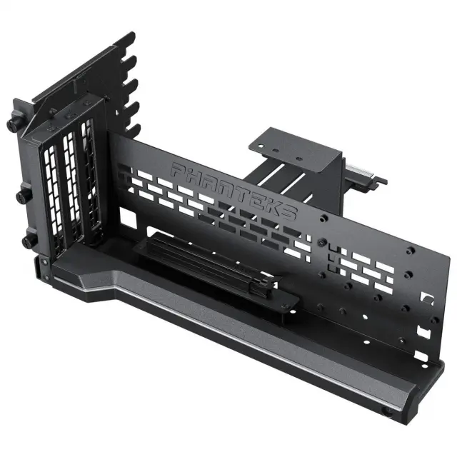 Phanteks Premium PCIe Gen 5 Vertical GPU Bracket, DRGB, with PCIe 5.0 Riser Cable - 220mm, Black 