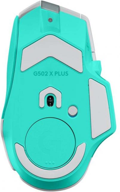 Геймърска безжична мишка Logitech G502 X Plus Lightsync RGB - Mint 