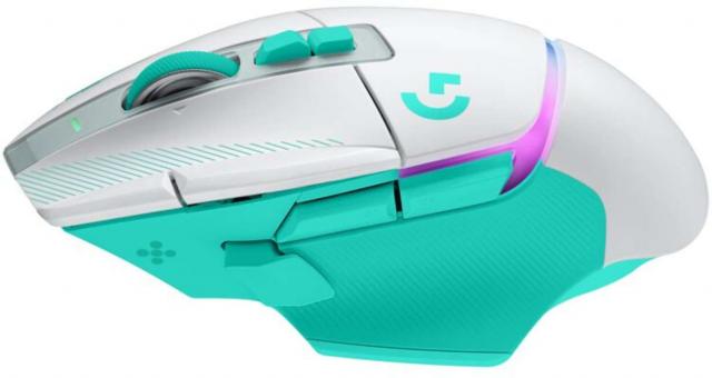 Геймърска безжична мишка Logitech G502 X Plus Lightsync RGB - Mint 