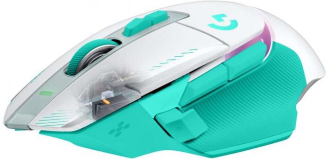 Геймърска безжична мишка Logitech G502 X Plus Lightsync RGB - Mint 