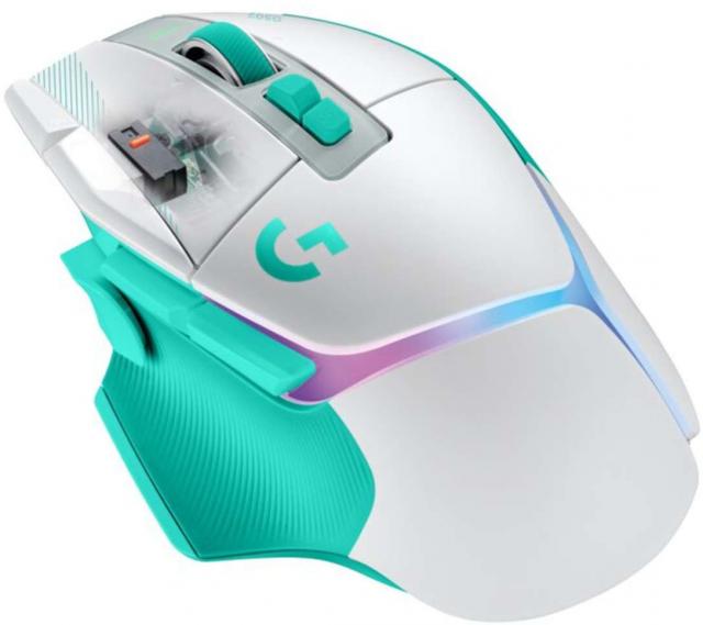 Геймърска безжична мишка Logitech G502 X Plus Lightsync RGB - Mint 