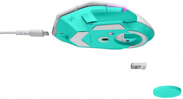 Геймърска безжична мишка Logitech G502 X Plus Lightsync RGB - Mint 