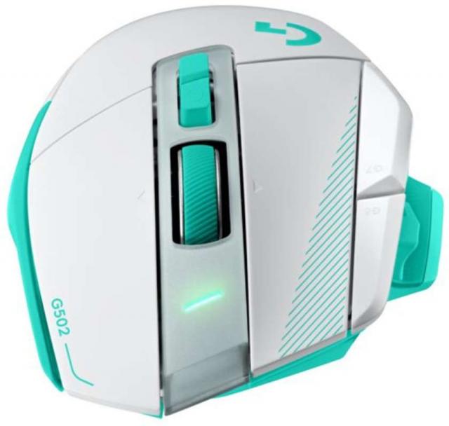 Геймърска безжична мишка Logitech G502 X Plus Lightsync RGB - Mint 