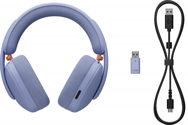 Gaming Earphone Logitech G335 Lightspeed Wireless, Microphone, Lilac 