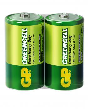 Zinc carbon battery GP  R20 13G-S2 GREENCELL  2 pcs.  1.5V