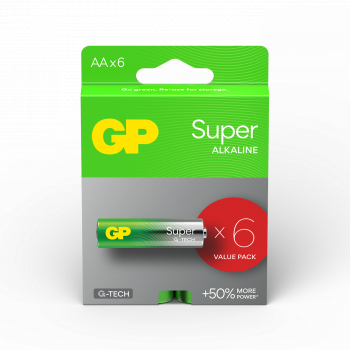 Алкална батерия GP SUPER LR6 AA / 4+2 бр. в опаковка 1.5V GP-BA-15A21-SBV6