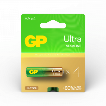 Алкална батерия GP ULTRA LR6 AA /4 бр. в опаковка/ 1.5V GP, GP15AU