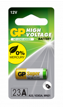 GP 12V alkaline battery 1pc. blister alarm A23