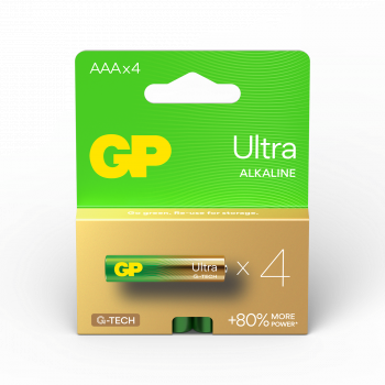 Алкална батерия GP ULTRA LR03 AAA /4 бр. в опаковка/ блистер 1.5V GP,GP24AU