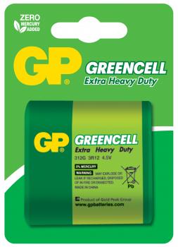 Zinc carbon battery GP  3R12  1 pcs. blister GREENCELL 4.5V