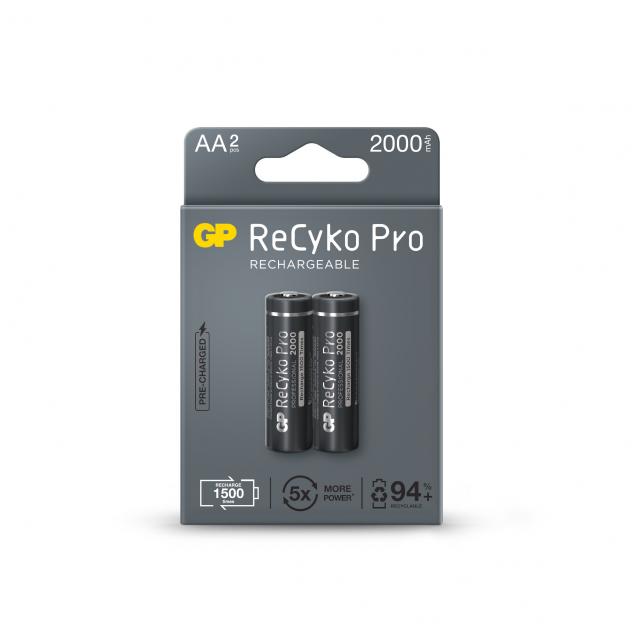 Акумулаторна Батерия GP R6 AA 2000mAh RECYKO + PRO 210AAHCB-EB2 NiMH /до 1500 цикъла/  2 бр. в опаковка GP 