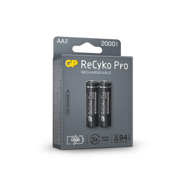 Акумулаторна Батерия GP R6 AA 2000mAh RECYKO + PRO 210AAHCB-EB2 NiMH /до 1500 цикъла/  2 бр. в опаковка GP 