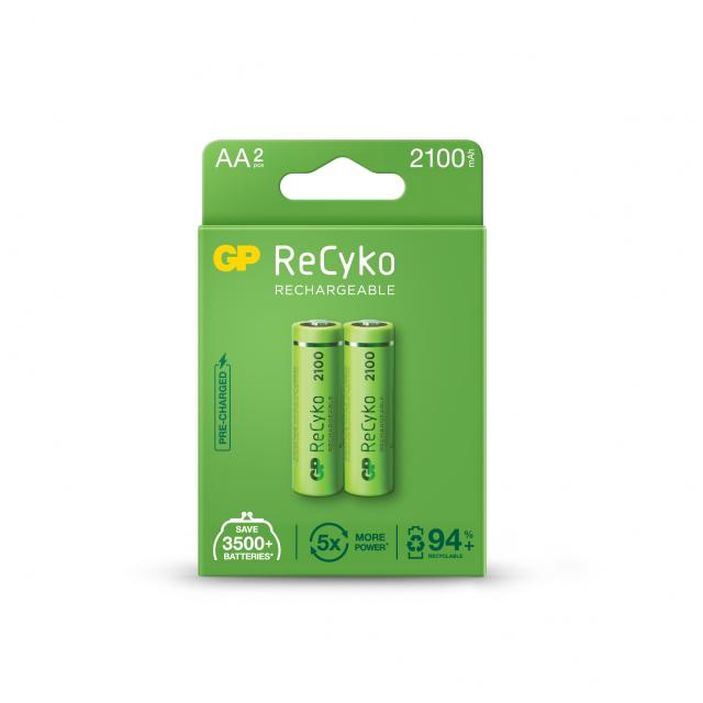 Акумулаторна Батерия GP R6 AA 2100mAh RECYKO 210AAHCE-EB2 NiMH 2 бр. в опаковка GP 