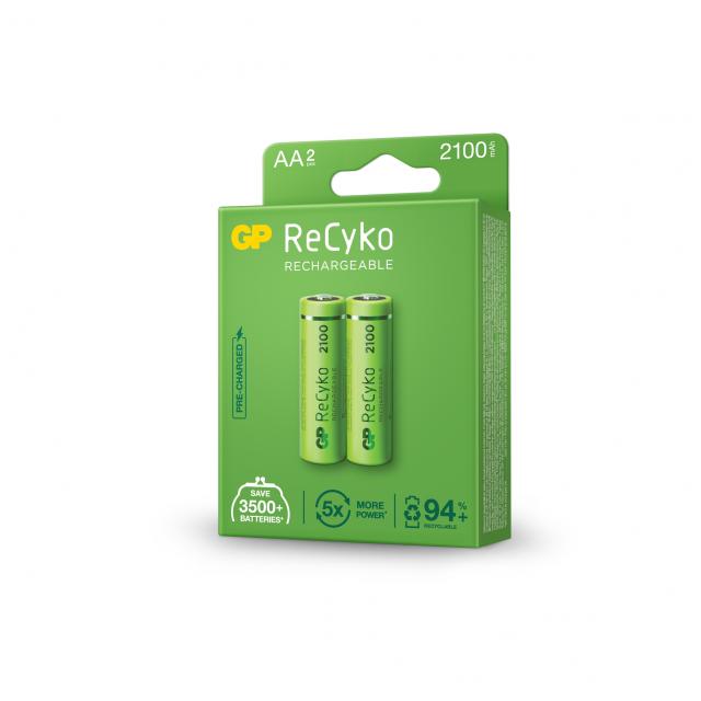 Акумулаторна Батерия GP R6 AA 2100mAh RECYKO 210AAHCE-EB2 NiMH 2 бр. в опаковка GP 