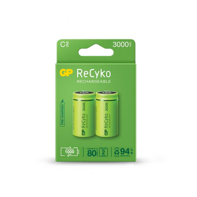 Акумулаторна Батерия ReCyko, Size C, LR14, 3000mAh, 1.2V 