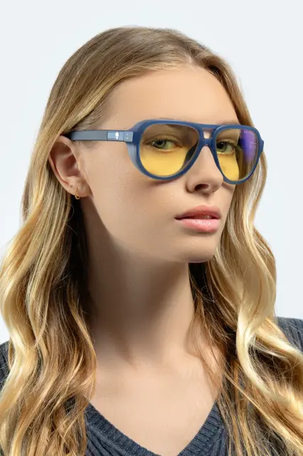 GUNNAR Alienware Roswell Computer Glasses - Conspiracy Blue - Amber 