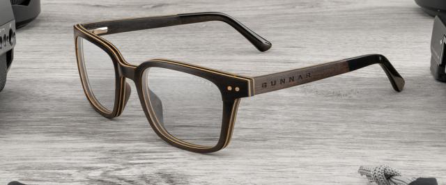 Компютърни очила GUNNAR Muir Ebony (wood), Amber 