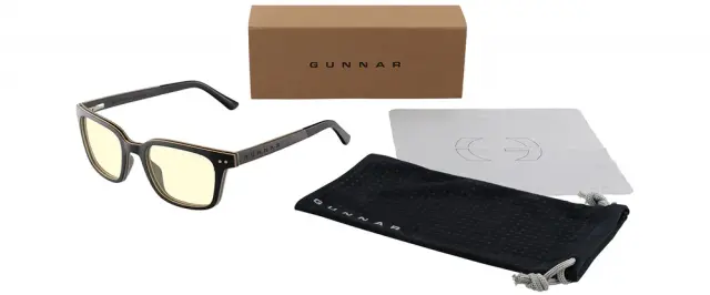 Компютърни очила GUNNAR Muir Ebony (wood), Amber 