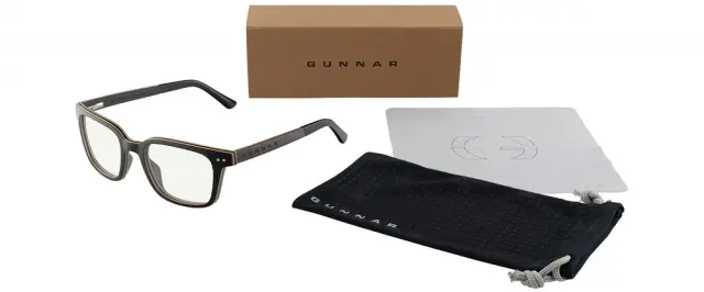 Компютърни очила GUNNAR Muir Ebony (wood), Clear Pro 