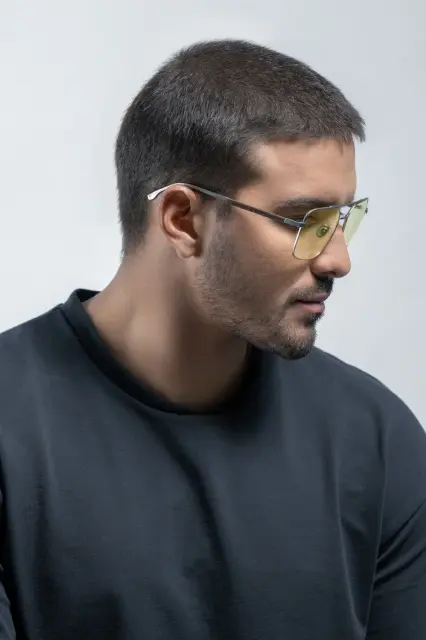 GUNNAR White Wolf Computer Glasses - Steel/Umber - Amber 