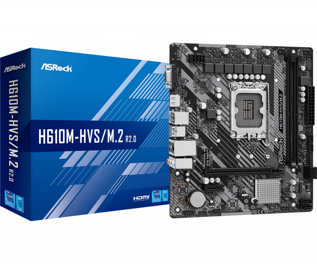 Motherboard ASRock H610M-HVS/M.2 R2.0, LGA1700, DDR4, mATX 