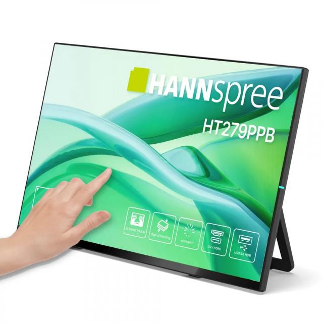 Touchscreen Monitor HANNSPREE HT279PPB, LED, 27 inch, Wide, Full HD, HDMI, DP, Black 