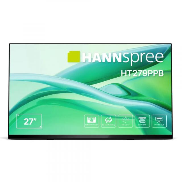Touchscreen Monitor HANNSPREE HT279PPB, LED, 27 inch, Wide, Full HD, HDMI, DP, Black 