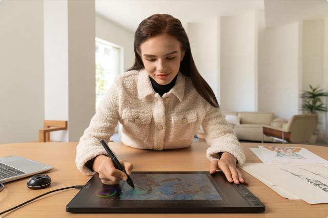 HUION  /Хюйън/ Графичен дисплей таблет Kamvas 16 GEN3 /без стойка/, GS1563 