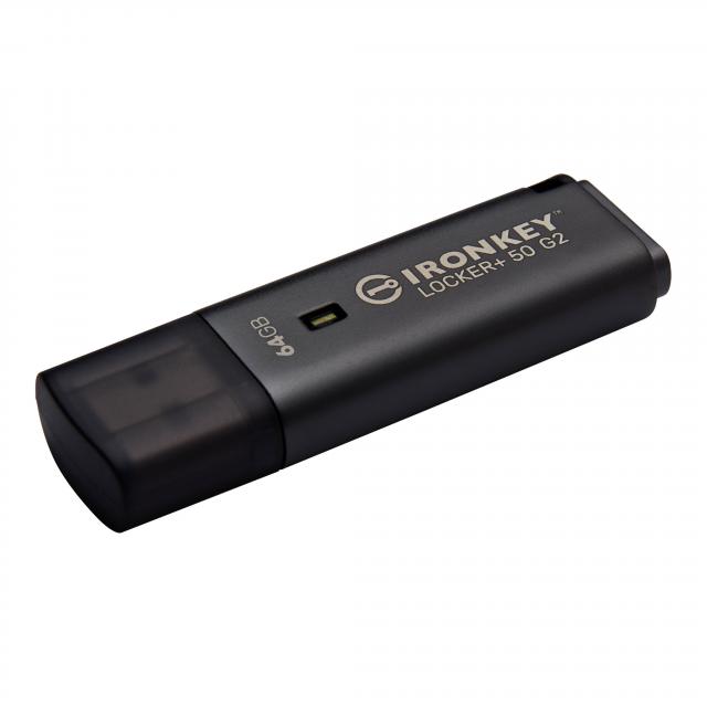 Flash Drive KINGSTON IronKey Locker+ 50 G2 - 64GB, XTS-AES 256-bit 