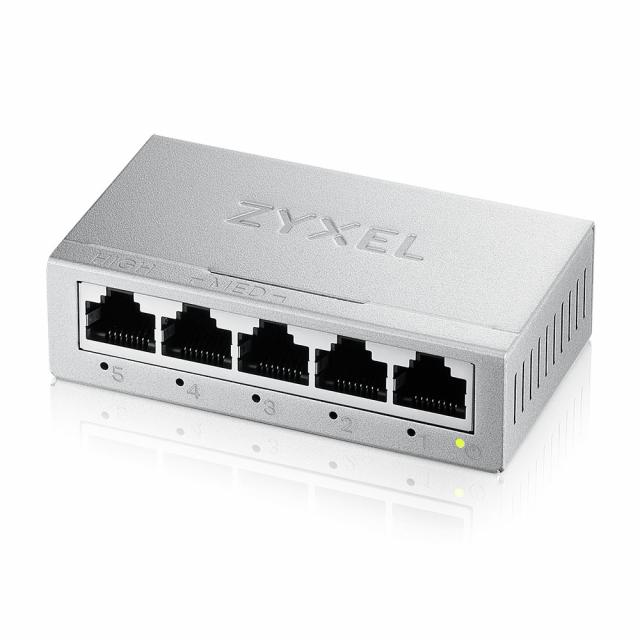 Суич ZYXEL GS-105B v5, 5 портов, Gigabit, метален корпус 