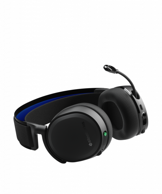 Геймърски слушалки SteelSeries, Arctis 7P+ Wireless, Микрофон, Черен 