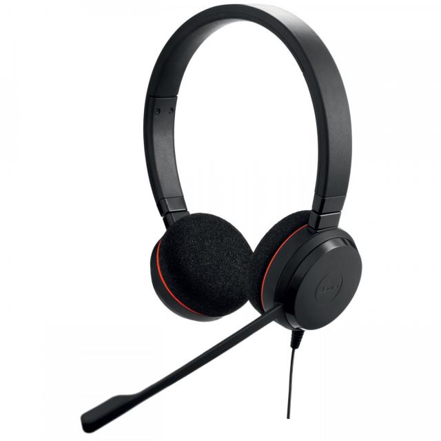 Слушалки Jabra Evolve 20 MS Stereo USB-C, Микрофон, Черни 