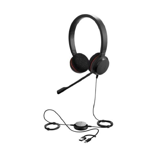 Headphones with microphone Jabra Evolve 20 MS Stereo USB-C/А Adapter 