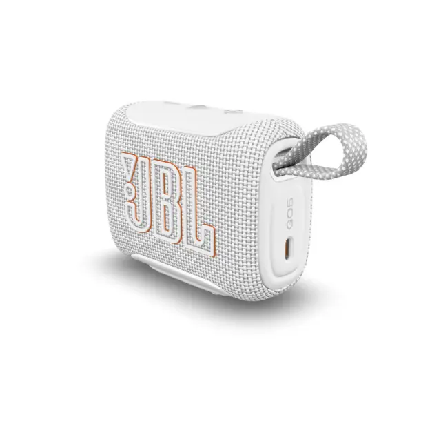 Bluetooth speaker JBL GO 5 White 4.8 W, battery up to 8 hours, USB TYPE-C charger 