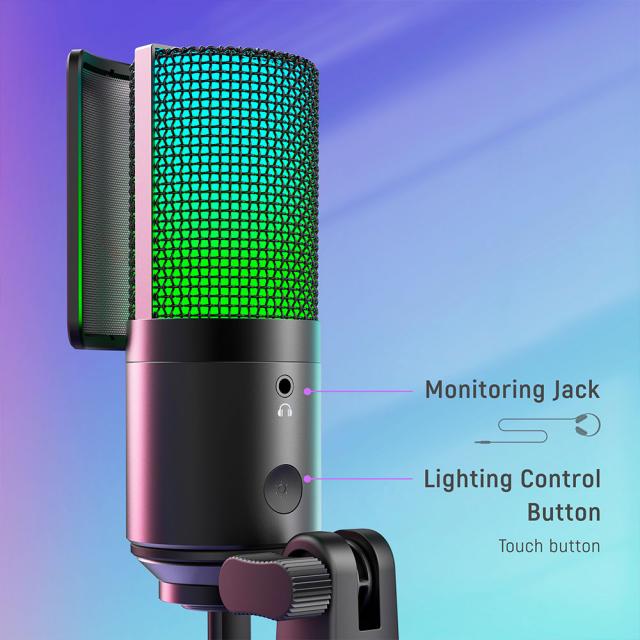 Desktop Microphone FIFINE K669 PRO2 RGB - Black 