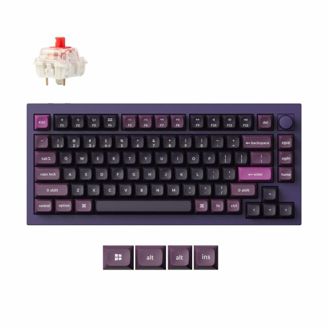 Wireless Mechanical Keyboard Keychron Q1 MAX Gateron Jupiter Red Switch - Purple 