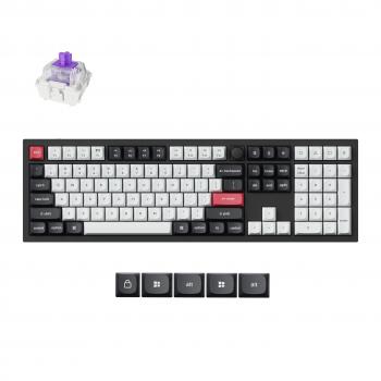 Wireless Mechanical Keyboard Keychron Q6 HE QMK Gateron Double-Rail Magnetic Switch - Carbon Black