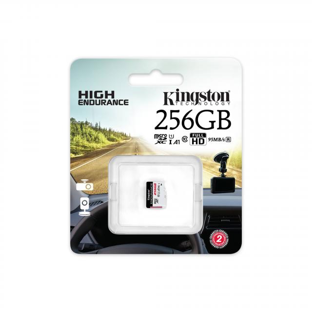 Карта памет Kingston 256GB Endurance microSDXC, C10, A1, UHS-I 