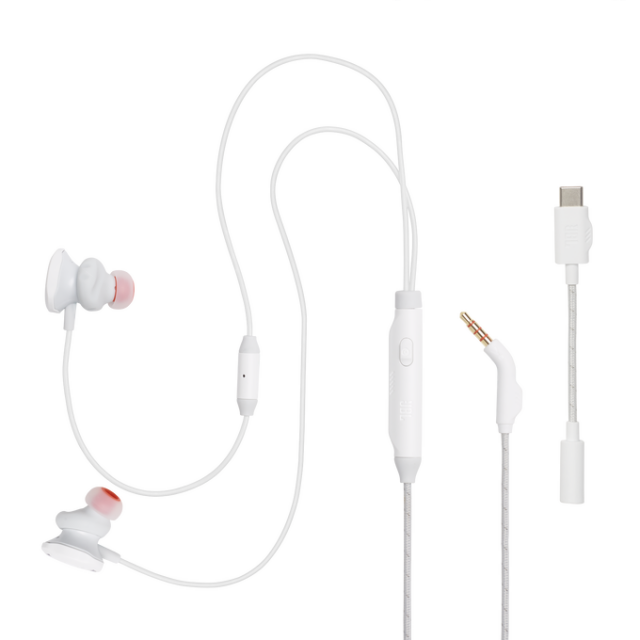 Слушалки JBL Quantum 50C, In Ear, Бели 