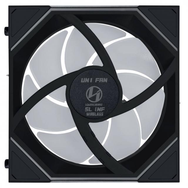 Lian Li UNI FAN SL-INF Wireless ARGB PWM Fan - Reverse Blade, 120 mm Black 