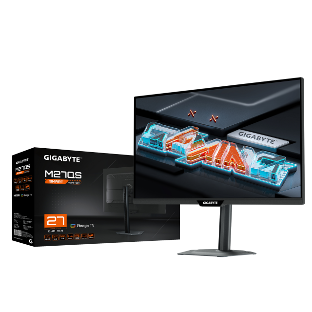 Gaming smart monitor GIGABYTE M27QS - 27" SS IPS, QHD(2560 x 1440), 180Hz, 1ms, Google TV 