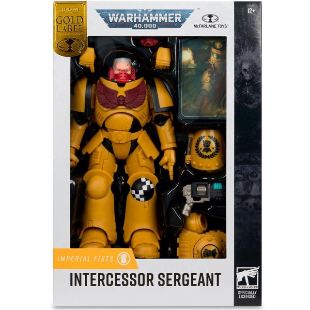 Warhammer 40,000 Intercessor Sergeant (Imperial Fist) Gold Label 7in Figure McFarlane 