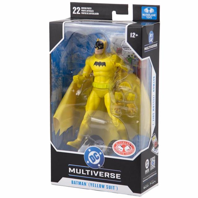 McFarlane Toys DC MULTIVERSE Batman Yellow Suit Figure (Detective Comics #241 - Red Platinum Chase 