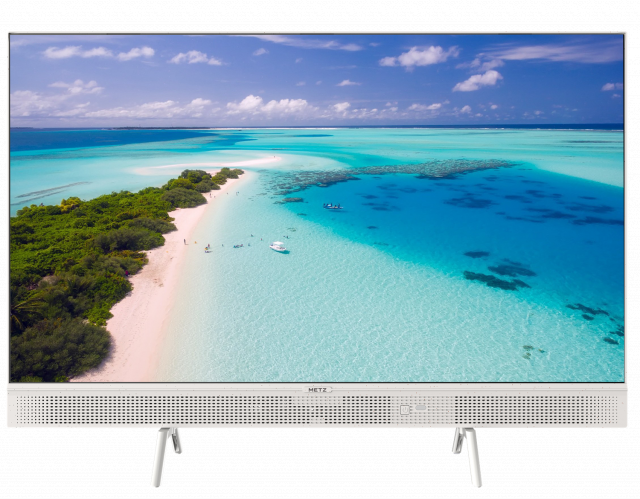 METZ Portable TV 32MQE7100Z, 32" QLED, Google TV, white 