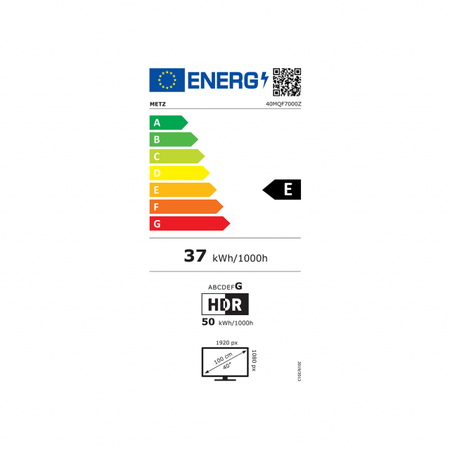 METZ TV 40" 40MQF7000, FHD QLED SMART TV, Google TV, Frameless 