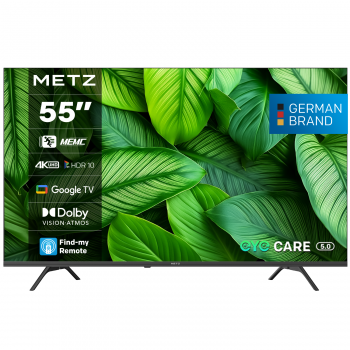 METZ TV 55" UHD LED SMART TV, 4K, Google TV, Frameless, 2x10W